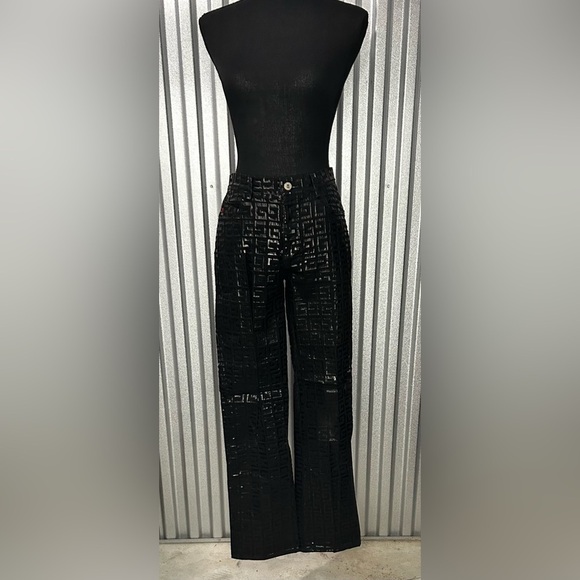 Guess Pants - Women’s Vintage Guess Black Logo Geometric Cotton Spandex Jean Pants Size 29